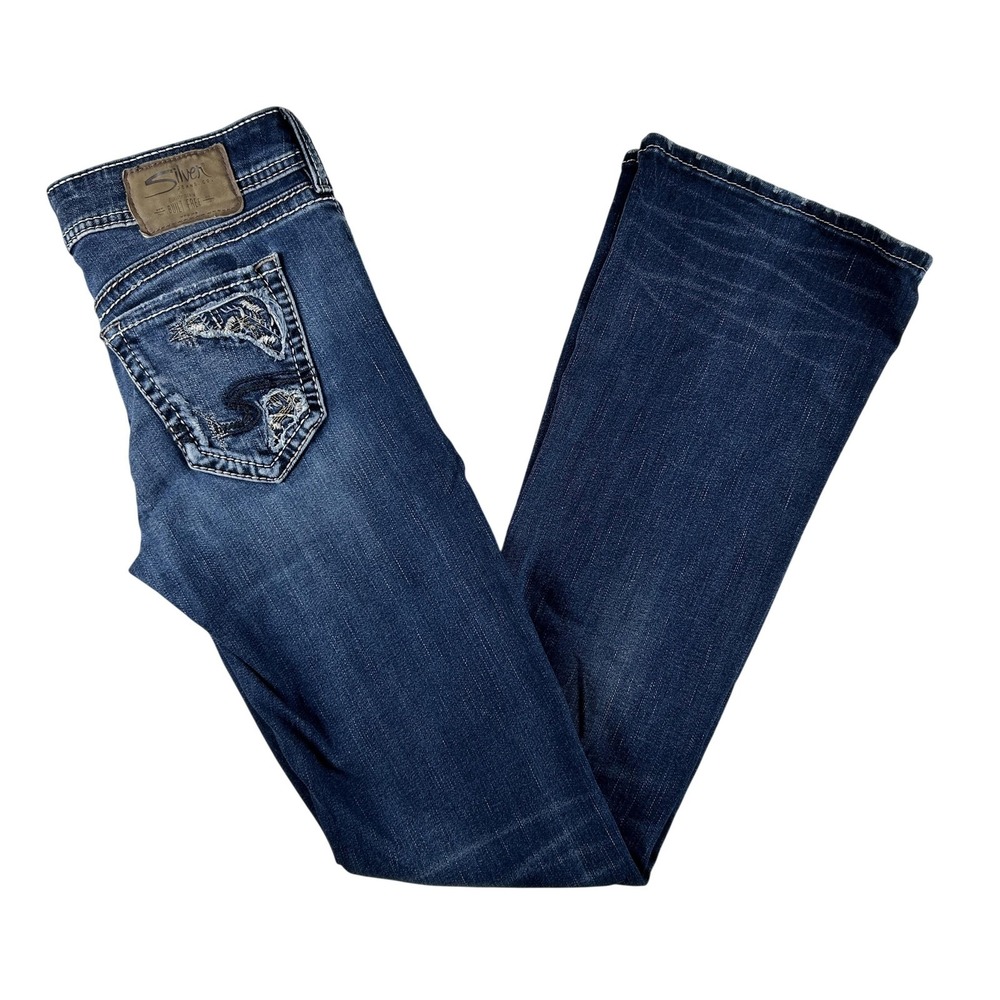 Silver Jeans Co Tuesday Bootcut Jeans Womens 29x33 Distressed Stretch Denim